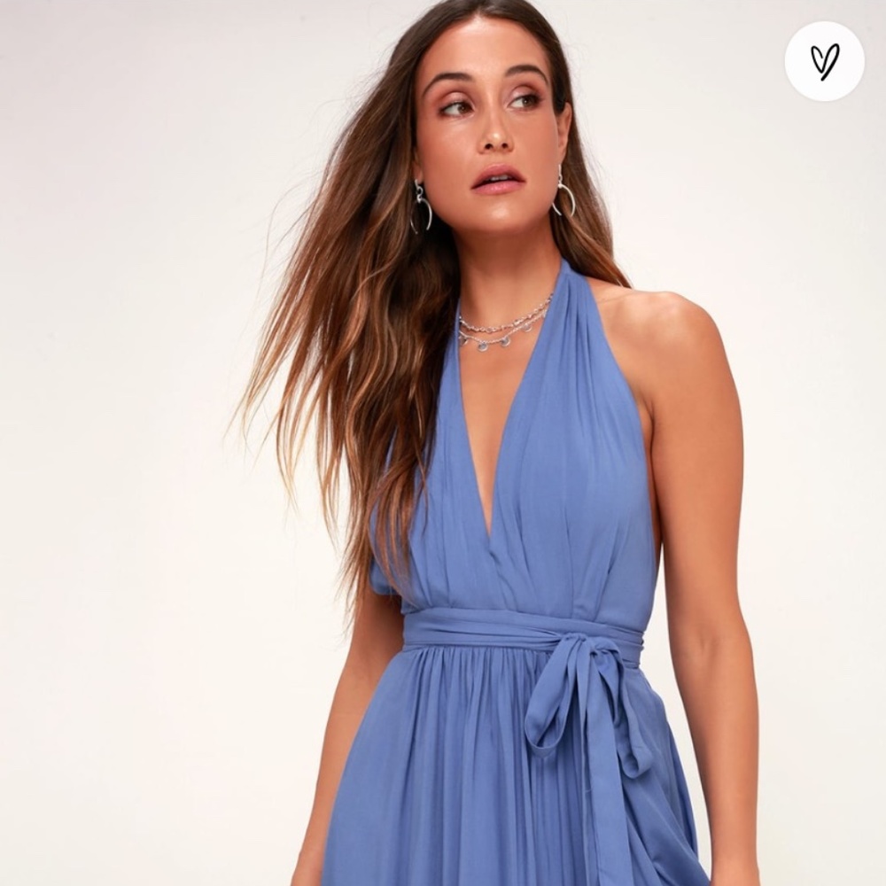 Magical Movement Periwinkle Blue Wrap Maxi Dress